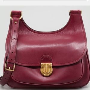 Tory Burch Medium Saddalrina Saddle Bag- Plum
